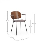 Bizzotto - SEDIA C-BR SIENNA GRIGIO - immagine 2