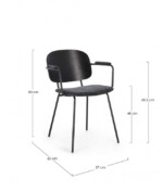 Bizzotto - SEDIA C-BR SIENNA GRIGIO SCURO - immagine 3