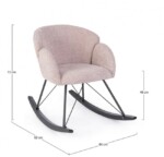 Bizzotto - POLTRONA DONDOLO SIBILLA ROSA ANTICO - immagine 3