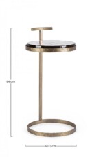 Homemotion - TAVOLINO ZAYLA TO OTTONE H64 - immagine 2