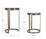 Homemotion - SET2 TAVOLINO ZAYLA TO OTTONE YX49 - immagine 2