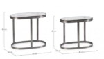 Homemotion - SET2 TAVOLINO ZAYLA OV NICKLE - immagine 2