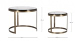 Homemotion - SET2 TAVOLINO ZAYLA TO OTTONE YX54 - immagine 2