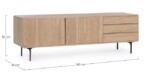 Bizzotto - MOBILE PORTA TV 2A-3C WIDALD NATURALE - immagine 2