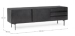 Bizzotto - MOBILE PORTA TV 2A-3C WIDALD NERO - immagine 2