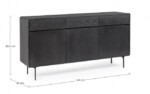 Bizzotto - CREDENZA 3A-3C WIDALD NERO - immagine 2