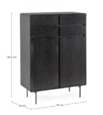 Bizzotto - MOBILE ALTO 2A-4C WIDALD NERO - immagine 2