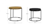 Bizzotto - SET2 TAVOLINO KETAKI SENAPE/NERO - immagine 2