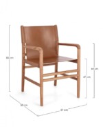Bizzotto - SEDIA C-BR CAROLINE COGNAC - immagine 3