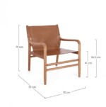 Bizzotto - POLTRONA LOUNGE CAROLINE COGNAC - immagine 3