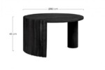 Homemotion - TAVOLINO ORISSA NERO D80 - immagine 2