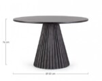 Homemotion - TAVOLO ORISSA NERO D120 - immagine 2