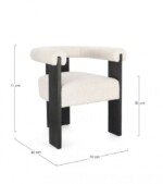 Bizzotto - SEDIA C-BR AGAPE NERO/NATURALE - immagine 3
