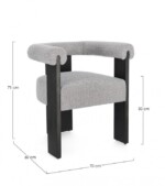 Bizzotto - SEDIA C-BR AGAPE NERO/GRIGIO - immagine 3