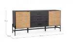 Yes - CREDENZA 2A-3C ALLYCIA NERO-NATURALE - immagine 2