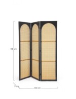 Yes - PARAVENTO 3A JOSINE NERO 150X180H - immagine 2