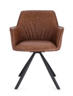 Bizzotto - SEDIA C-BR GIREV.BREVAL MARRONE CHIARO - immagine 3