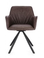 Bizzotto - SEDIA C-BR GIREV.BREVAL MARRONE SCURO - immagine 3