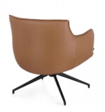 Homemotion - POLTRONA GIREVOLE VERMONT PU COGNAC - immagine 2