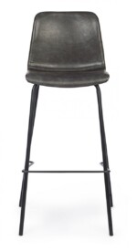 Bizzotto - SGABELLO BAR KYRA PU ANTRACITE VINTAGE - immagine 3