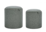 Bizzotto - SET2 POUF C-CONT SASHA C-VASS DARK