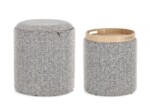 Bizzotto - SET2 POUF C-CONT SASHA C-VASS GRIGIO CH - immagine 4
