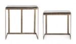 Homemotion - SET2 TAVOLINO ZAYLA RETT OTTONE - immagine 3