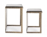 Homemotion - SET2 TAVOLINO ZAYLA RETT OTTONE - immagine 5