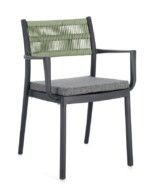 Bizzotto - SEDIA C-BR C-C ALVIN ANTRACITE/VERDE
