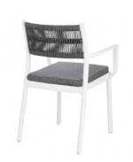 Bizzotto - SEDIA C-BR C-C ALVIN BIANCO/GRIGIO SCURO - immagine 2