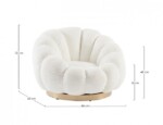 Bizzotto - POLTRONA GIREVOLE FLOREL BIANCO - immagine 2