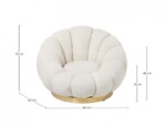 Bizzotto - POLTRONA GIREVOLE FLOREL NATURALE - immagine 2