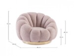Bizzotto - POLTRONA GIREVOLE FLOREL ROSA ANTICO - immagine 2