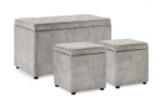 Yes - SET3 PANCHINA-2POUF CONT. DYLAN GRIGIO - immagine 2