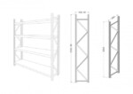 Yes - SPALLA SCAFFALE NERO OPACO 50X250H - immagine 2