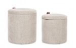 Bizzotto - SET2 POUF CONT KATIA GRIGIO CHIAR