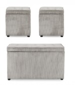 Yes - SET3 PANCHINA-2POUF CONT. DYLAN GRIGIO - immagine 3