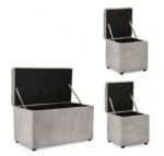 Yes - SET3 PANCHINA-2POUF CONT. DYLAN GRIGIO - immagine 5