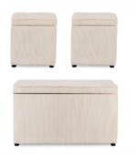 Yes - SET3 PANCHINA-2POUF CONT. DYLAN BIANCO - immagine 3