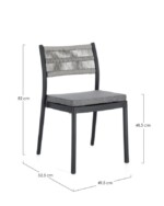 Bizzotto - SEDIA C-C ALVIN ANTRACITE/GRIGIO CHIARO - immagine 6