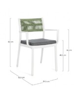 Bizzotto - SEDIA C-BR C-C ALVIN BIANCO/VERDE - immagine 6