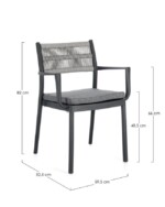 Bizzotto - SEDIA C-BR C-C ALVIN ANTRACITE/GRIGIO CH - immagine 6