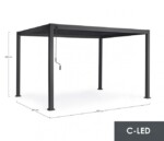 Bizzotto - PERGOLA OCEAN 3X4 ANTRACITE C-LED - immagine 6