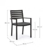 Yes - SEDIA C-BR C-C HELINA ANTRACITE LH32 - immagine 7